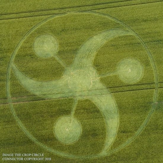 Keysley Down, Nr Chicklade, Wiltshire, UK Reported 10th June _ Image cropcircleconnector _ Access not arranged DJI_0003